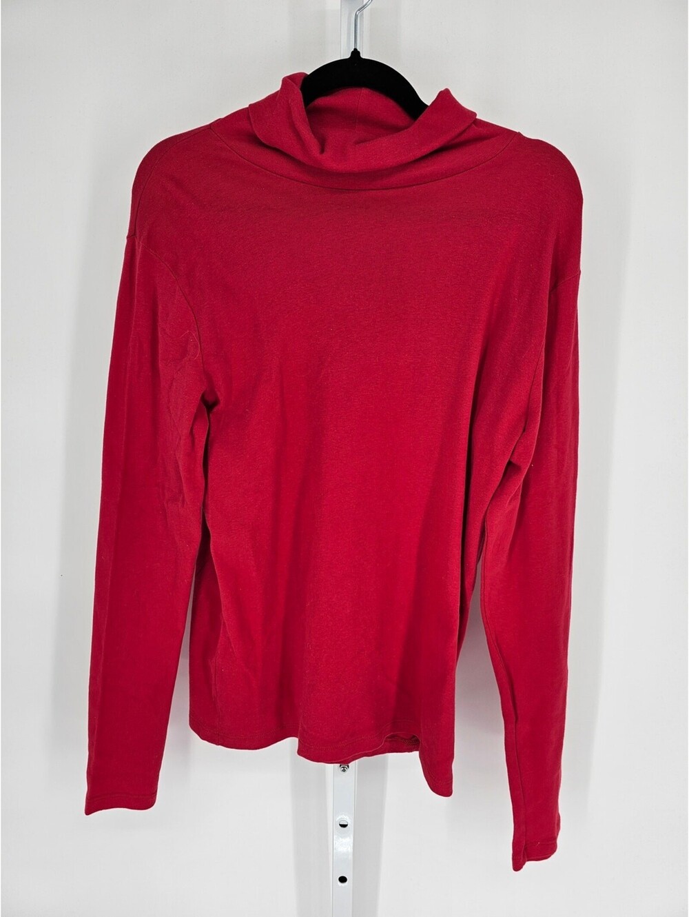 Faded Glory Women's Red Cotton Long Sleeve Turtleneck Tshirt Size XL